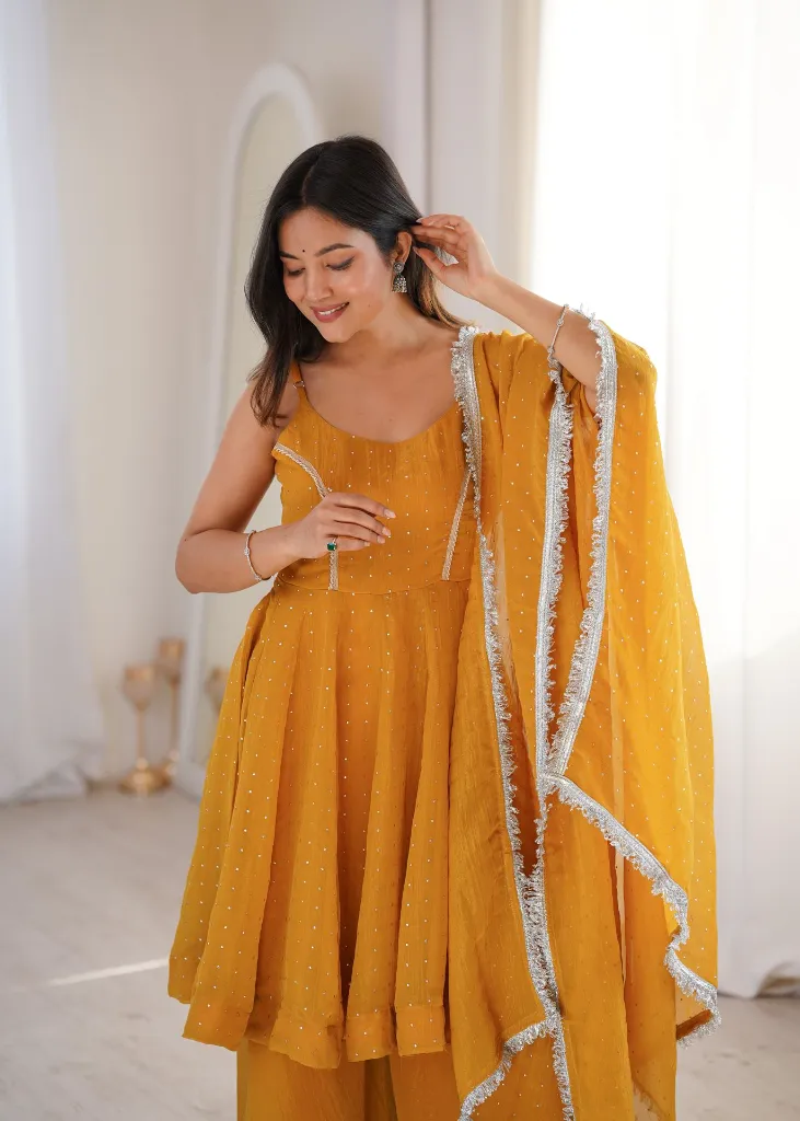 Premium-Crunchy-Silk-Short-Kurti-with-Zarkhand-Work,-Full-Flair-Sharara-Palazzo,-and-Matching-Lace-Border-Dupatta-3-Piece-Festive-Luxury-Suit-Set-Yellow7.webp