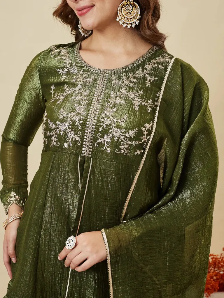 Premium-Crunchy-Silk-Embroidered-Short-Kurta-with-Full-Sleeves,-Matching-Straight-Pants,-and-Coordinated-Dupatta-3-Piece-Festive-Luxury-Set-Green1.webp
