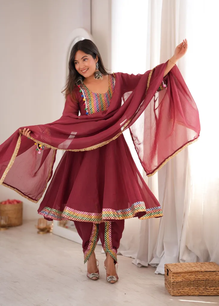 Premium-Crunchy-Fabric-Flared-Top-with-Pom-Pom-Lace,-Matching-Tulip-Dhoti,-and-Golden-Lace-Dupatta-3-Piece-Suit-Set2.webp
