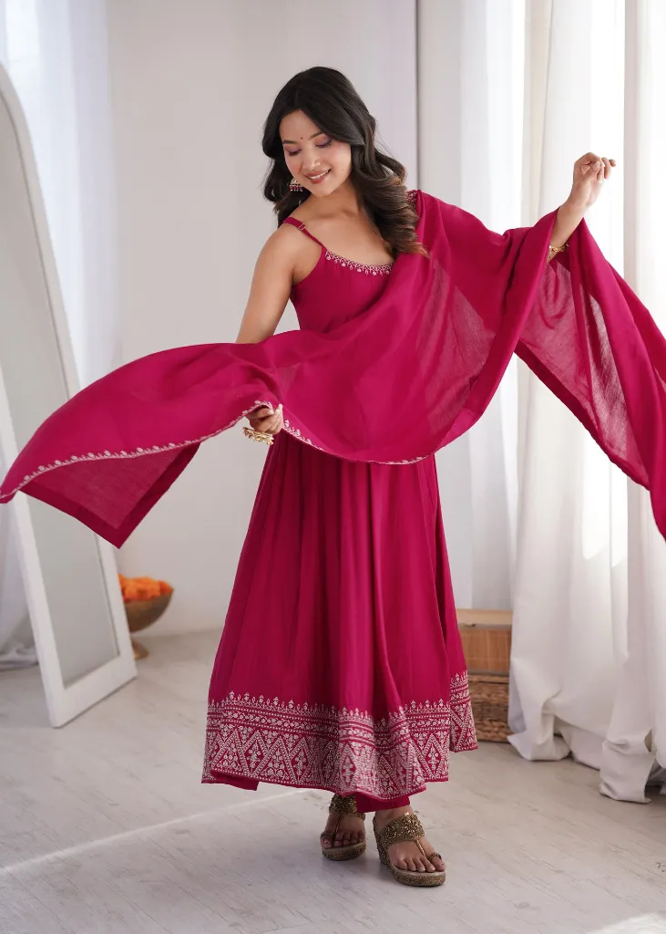 Premium-Quality-Pure-Roman-Silk-Chanderi-Sleeveless-Anarkali-Gown,-Fully-Stitched-Trousers,-and-Lace-Border-Shawl-Dupatta-3-Piece-Festive-Luxury-Set3.webp