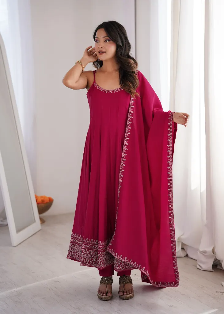Premium-Quality-Pure-Roman-Silk-Chanderi-Sleeveless-Anarkali-Gown,-Fully-Stitched-Trousers,-and-Lace-Border-Shawl-Dupatta-3-Piece-Festive-Luxury-Set5.webp