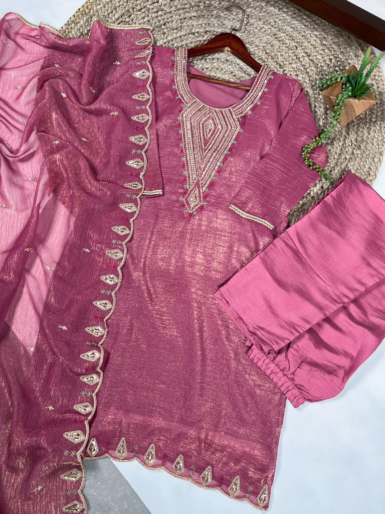 Premium-Silver-Glossy-Crunchy-Fabric-Sequins-Tunic,-Solid-Roman-Silk-Trousers,-and-Coordinated-Embroidered-Dupatta-3-Piece-Suit-Set3.webp