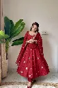 Premium-Crunchy-Silk-Fully-Flared-Gown-with-Sequins-Embroidery,-Coordinated-Trousers,-and-Lace-Border-Dupatta-3-Piece-Festive-Set5.webp