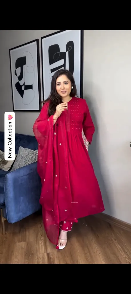 Red-Velly-Premium-Pure-Cotton-60-60-Handwork-Neck-Print-Kurta,-Matching-Pants,-Cotton-Dupatta,-and-Complimentary-Bracelet-4-Piece-Suit-Set4.webp