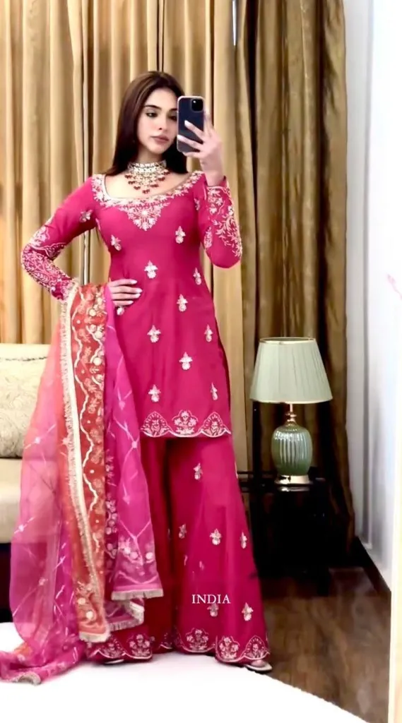 Pure-Chinon-Silk-5mm-Sequins-Embroidered-Tunic-&-Sharara-Set-with-Digitally-Printed-Organza-Dupatta3.webp