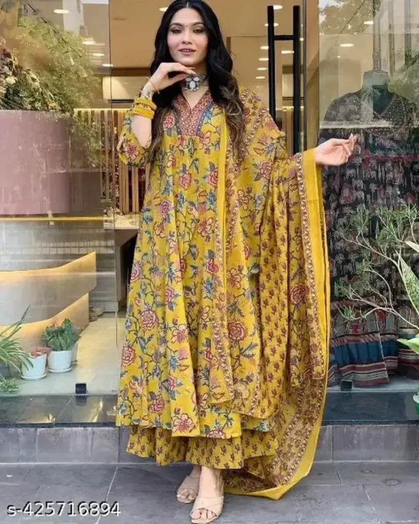 Mustard-Yellow-Floral-Printed-A-Line-Kurti-with-Palazzo-and-Dupatta4.webp