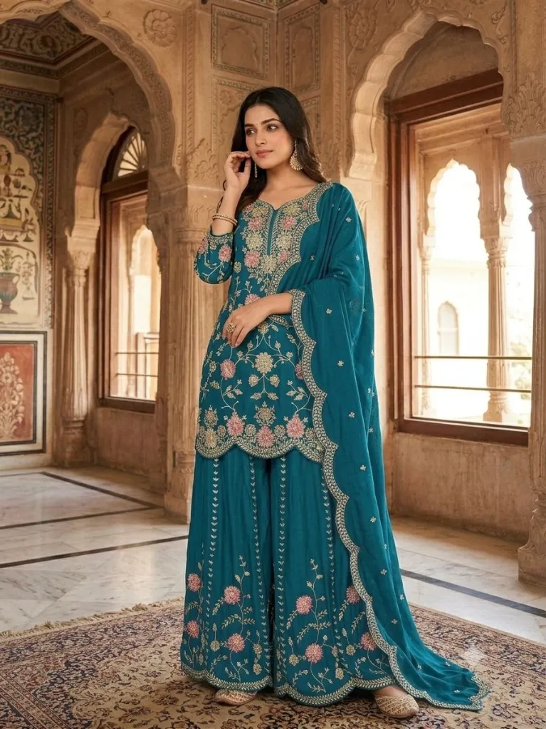 Pure-Chinon-Silk-Sequence-&-Thread-Embroidered-Kurti-&-Flared-Palazzo-Suit-Set4.webp
