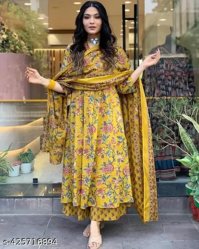 Mustard-Yellow-Floral-Printed-A-Line-Kurti-with-Palazzo-and-Dupatta2.webp