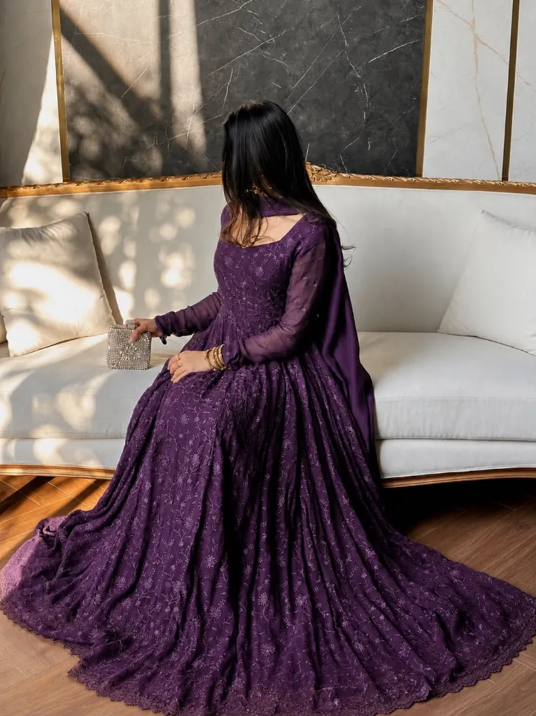 Heavy-Star-Georgette-Silk-Embroidered-Gown-with-Lace-Border-Dupatta-2-Piece-Set-Wine2.webp