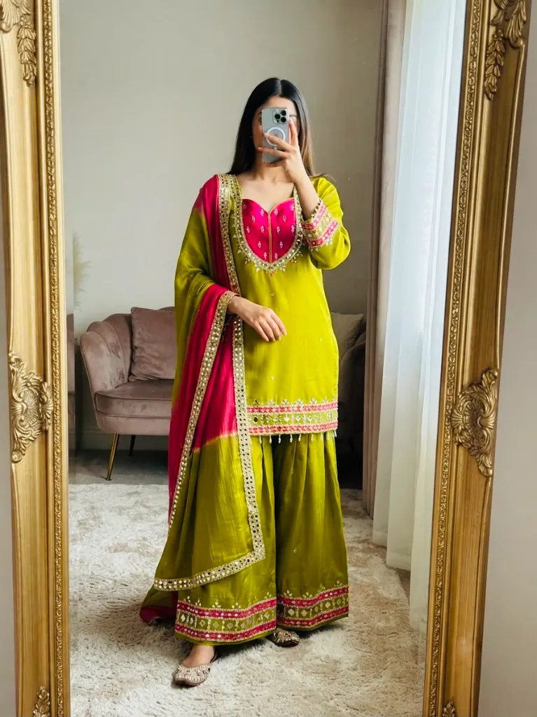 Designer-Roman-Glass-Ethnic-Suit-with-Real-Mirror-Work-and-Kota-Checks-Dupatta3.webp