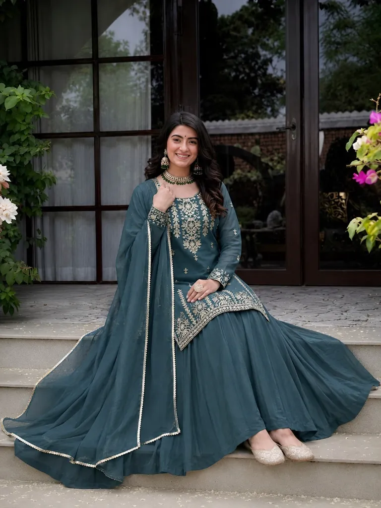 Designer-Roman-Cotton-Top-with-4-Meter-Flared-Lehenga-and-Chanderi-Dupatta5.webp