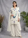 Soft Organza Embroidered Suit with Cutwork Top, Palazzo, and Dupatta Set White2.webp