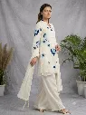 Soft Organza Embroidered Suit with Cutwork Top, Palazzo, and Dupatta Set White3.webp
