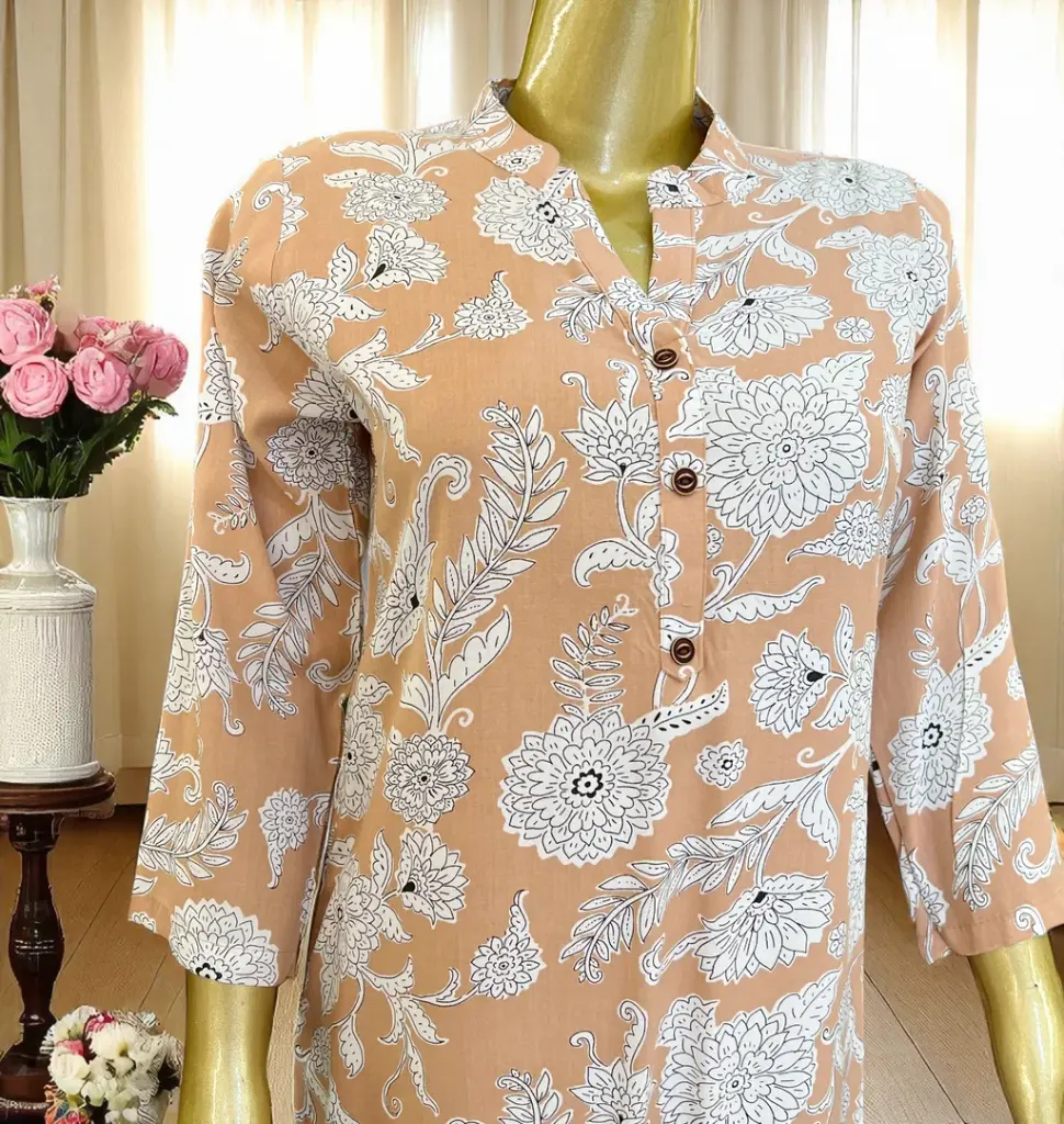 Peach-Floral-Print-Rayon-Cotton-Kurti03.webp