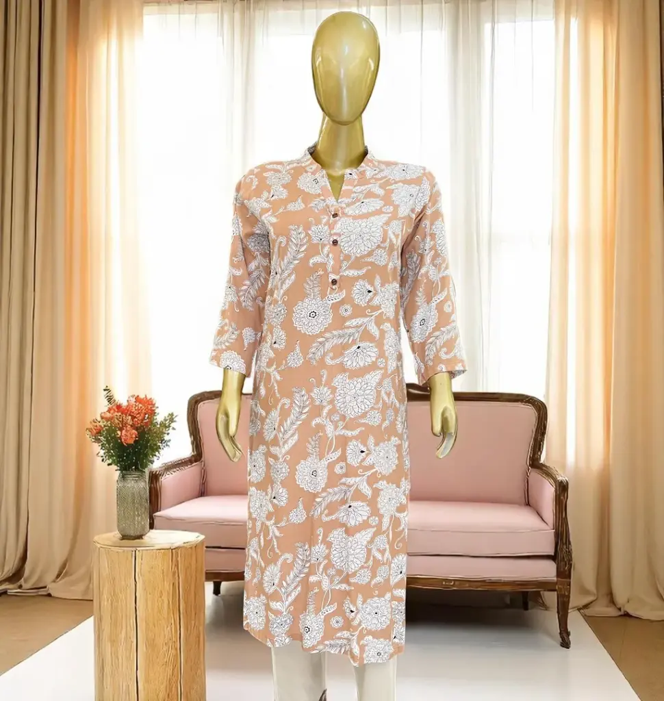 Peach-Floral-Print-Rayon-Cotton-Kurti02.webp