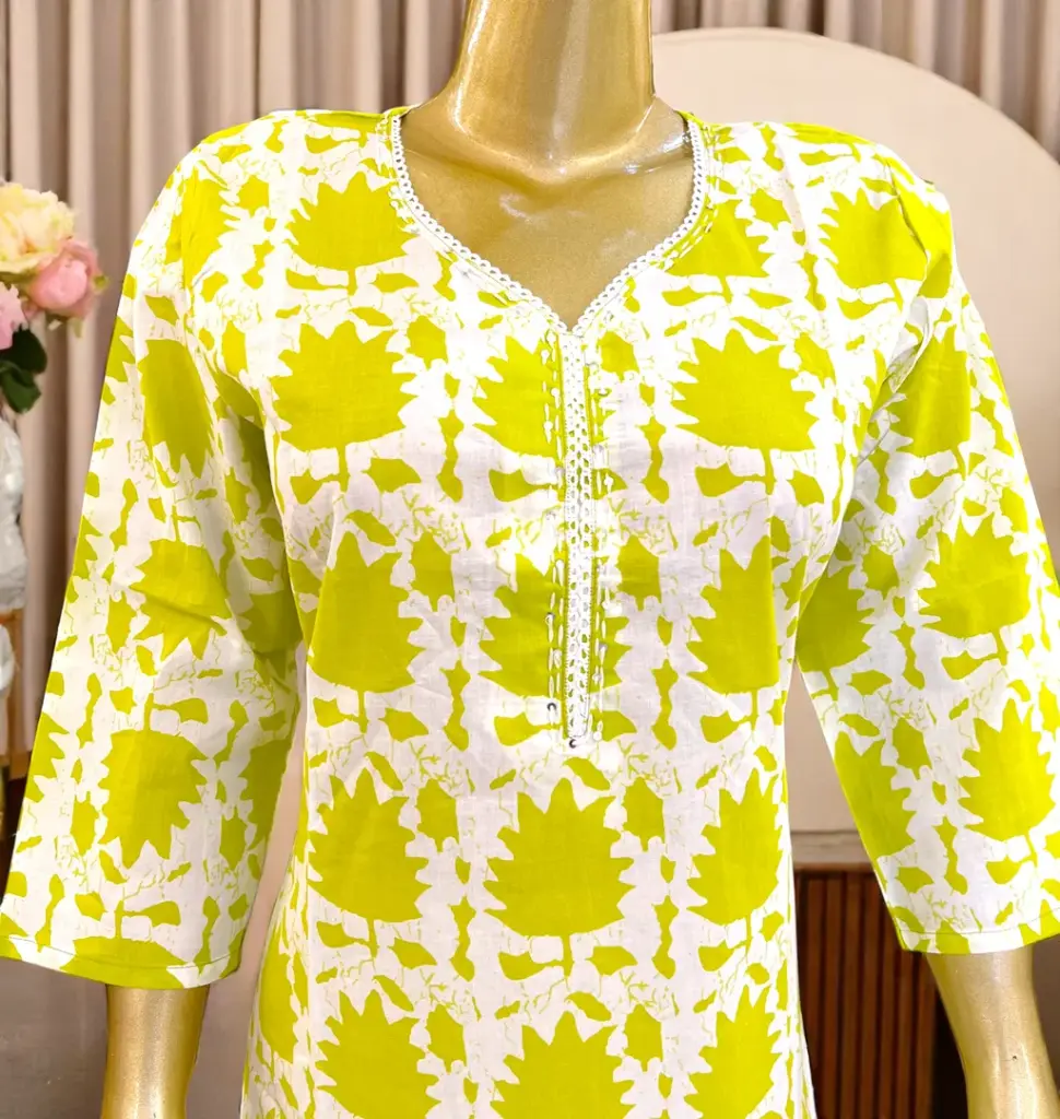 Bright-Lemon-Yellow-and-White-Printed-Cotton-Kurti04.webp