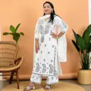 "Aisha" Embroidered Cotton Kurta Set