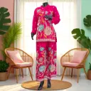 Lotus Pattern Palazzo Co-ord Set