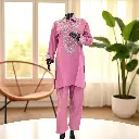 Elegant Pink Kashmiri Embroidery Kurta and Palazzo Set