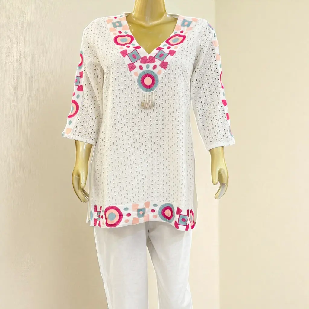Summer Breeze Shiffli Cotton Co-ord Set