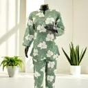 Serene Bloom Sage Green Cotton Co Ord Set