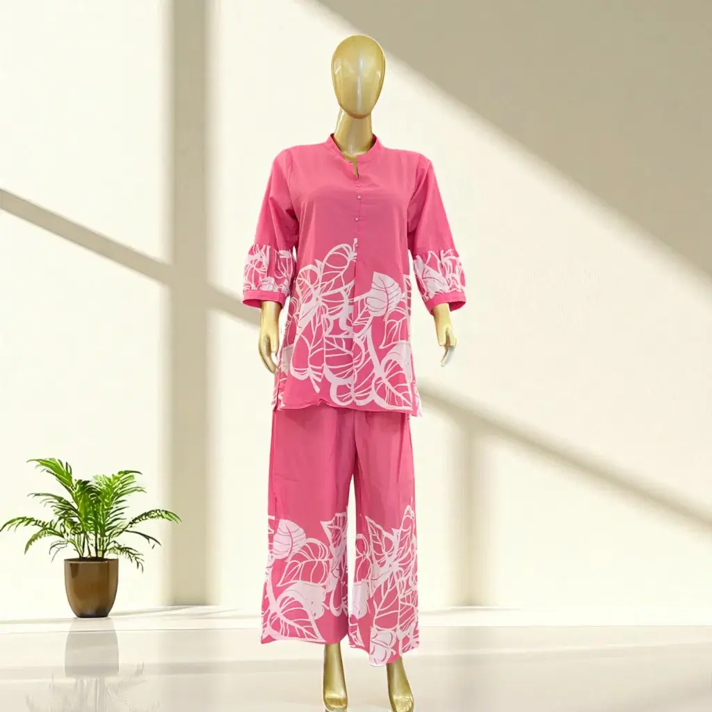 Lilac Leaf Print Co-ord Set