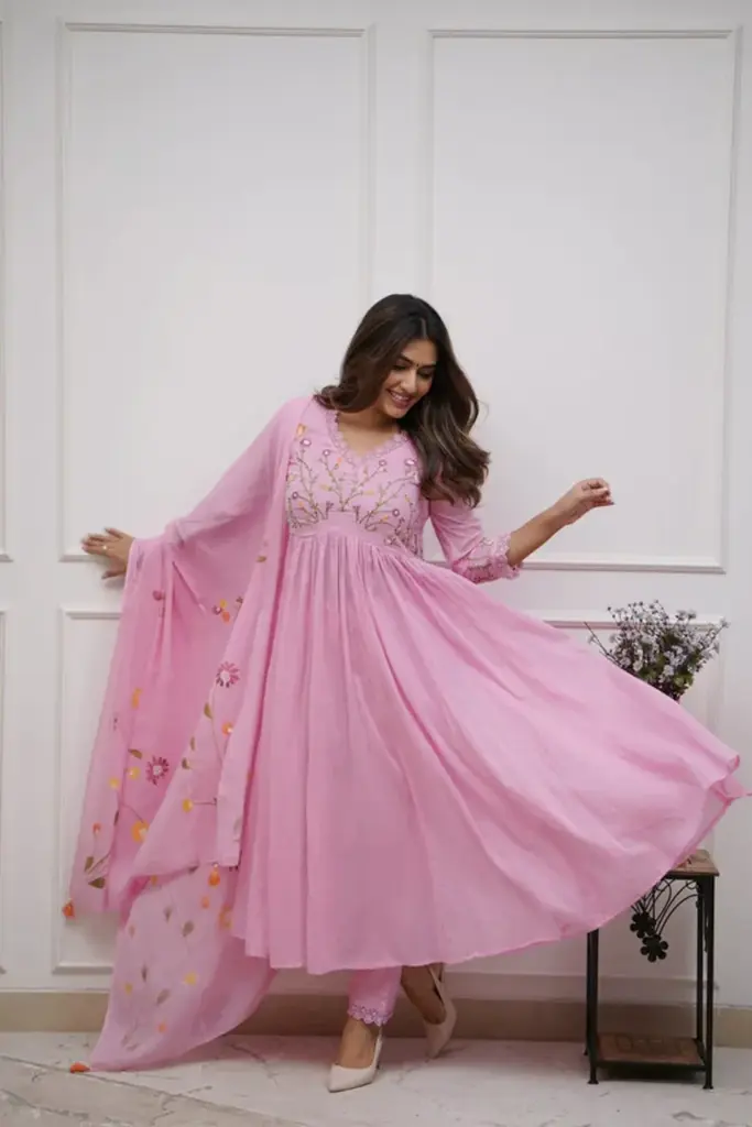 Lightweight Anarkali Suit Set - Elegant and Affordable