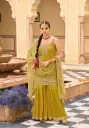 Embroidered Neon Green Sharara Suit - Handcrafted Beauty
