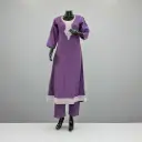 Versatile Purple A-Line Kurta Palazzo Set with Embroidered Detail