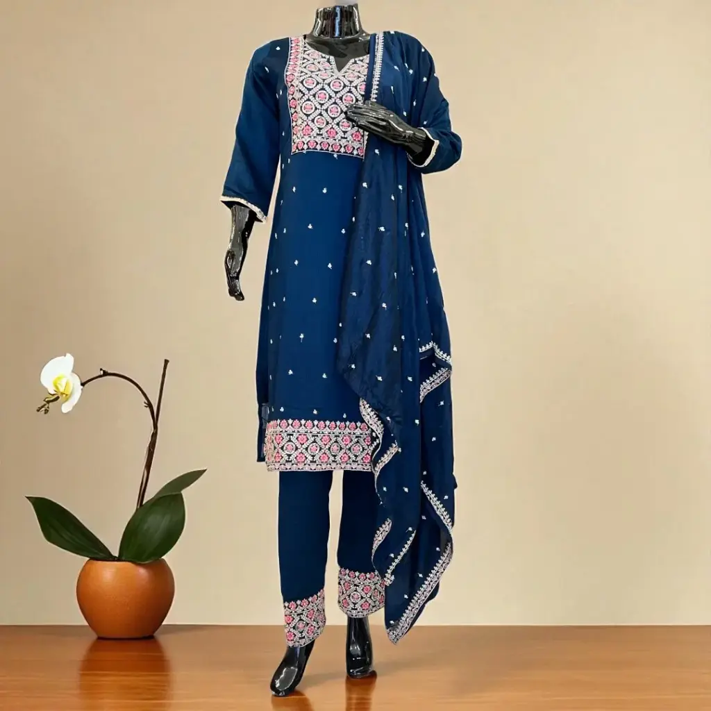 Beautiful Embroidered Kurta Palazzo set