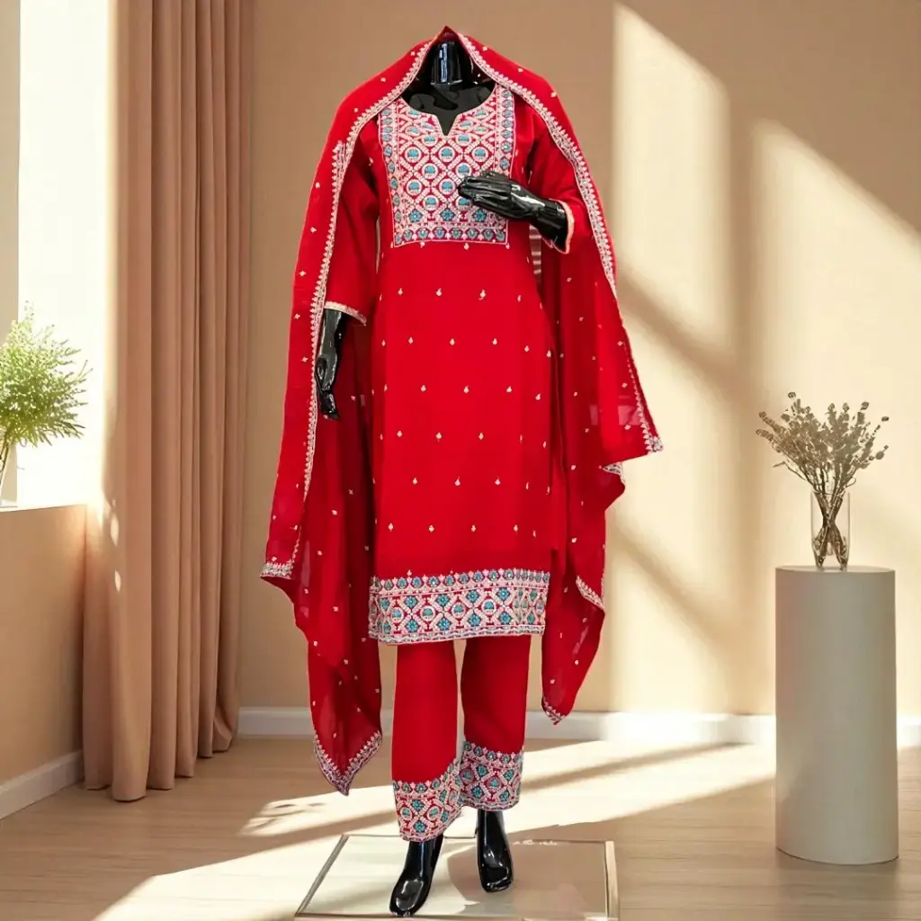 Beautiful Embroidered Kurta Palazzo set