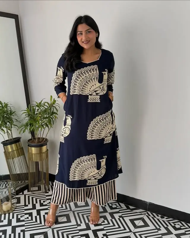 Peacock Bloom Co-ord Set