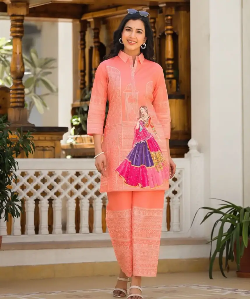 Rajasthani Digital Print Kurta Palazzo Set
