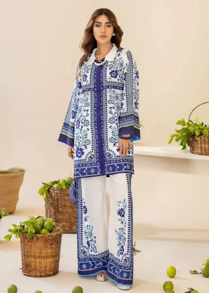 Floral Printed Butter Cotton Kurta & Palazzo Coord Set