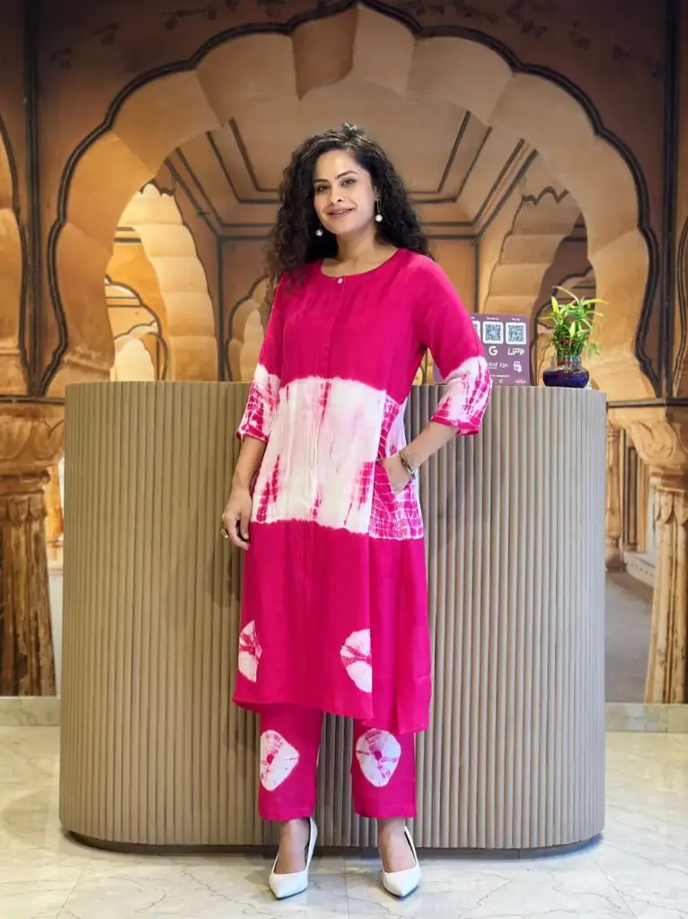 Premium Tie-Dye Cotton Kurta Pant Set