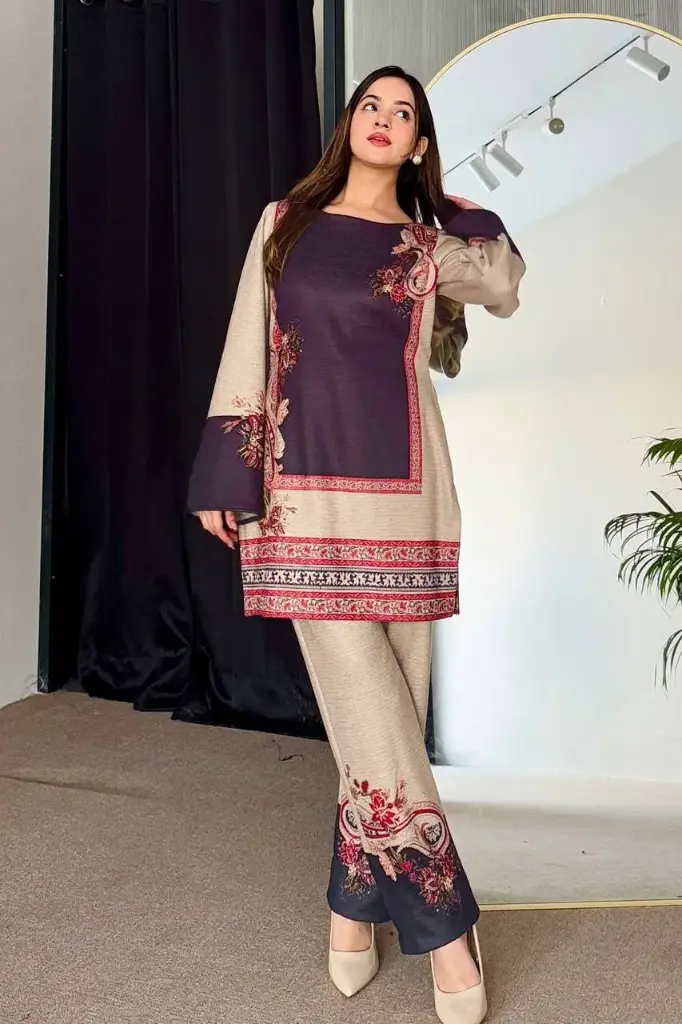Elegant Digital Print Co-Ords Kurta Set