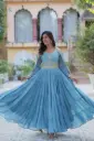 Premium Star Georgette Fully Flared Anarkali with Designer Embroidered Dupatta