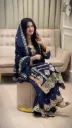 Pure Chinon Silk Heavy Sequin Embroidered Top, Palazzo & Dupatta Set