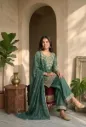 Rangoli Crush Embroidered Top, Palazzo & Dupatta Set