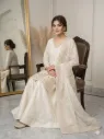 Premium Fendy Fabric Beads and Sequin Embroidered Cutwork Palazzo Set with Dupatta