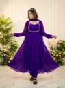 Fox Georgette 9mm Rainbow Sequin Gown with Crepe Pants and Latkan Dupatta