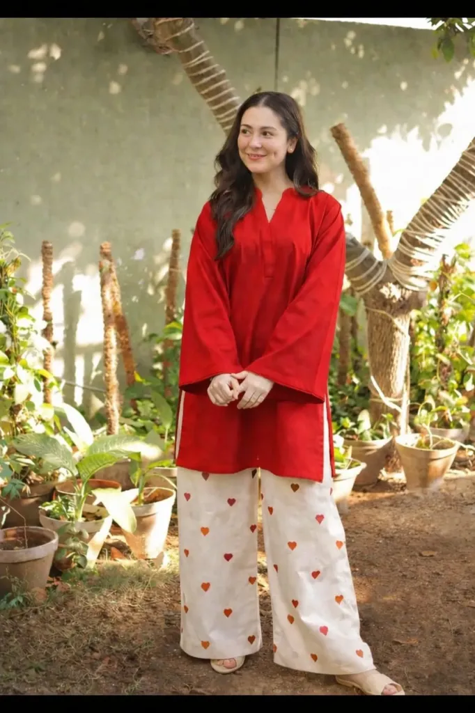 Pure Cotton 60*60 Heavy Embroidered Kurti & Palazzo Co-ord Set with Free Modern Gen Z Bracelet Gift
