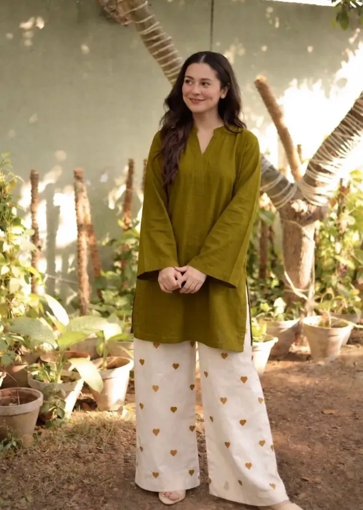 Pure Cotton 60*60 Heavy Embroidered Kurti & Palazzo Co-ord Set with Free Modern Gen Z Bracelet Gift