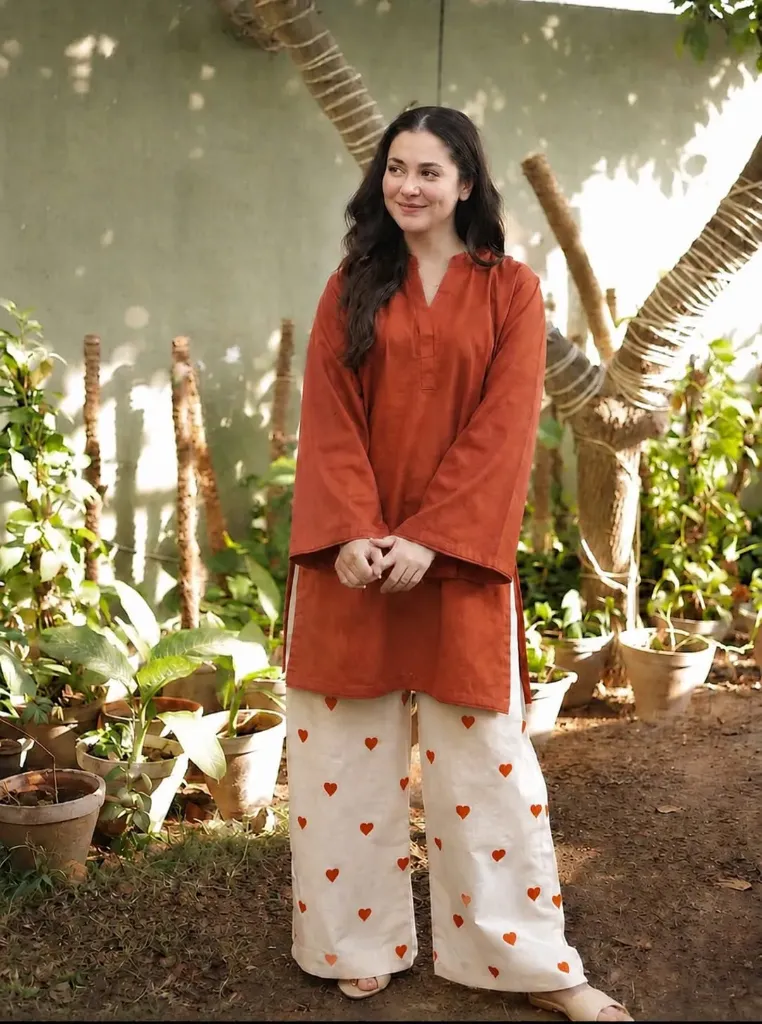 Pure Cotton 60*60 Heavy Embroidered Kurti & Palazzo Co-ord Set with Free Modern Gen Z Bracelet Gift