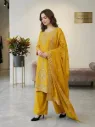 Jimmy Choo Silk Embroidered Beads Work Top, Full-Flair Palazzo & Cut-Work Dupatta Set
