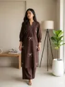 Premium Voile Cotton Embroidered A-Line Top and Palazzo Summer Co-ord Set