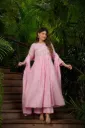 Festival Special Chanderi Silk Gorgeous Embroidered Kurti, Matching Pants, and Chanderi Dupatta Set