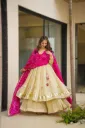 Pure Soft Chinon Handmade Gottapatti Anarkali, Full-Flair Palazzo, and Bandhani Cutwork Dupatta Set