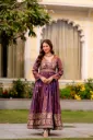 Premium Dual Tone Fendy Satin Fully Flared Gown with Heavy Embroidery, Micro Cotton Lining, and Coordinated Dupatta 2-Piece Luxury Wardrobe Set