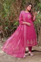 Pure Cotton Real Mirror Hand Work A-Line Kurti Set